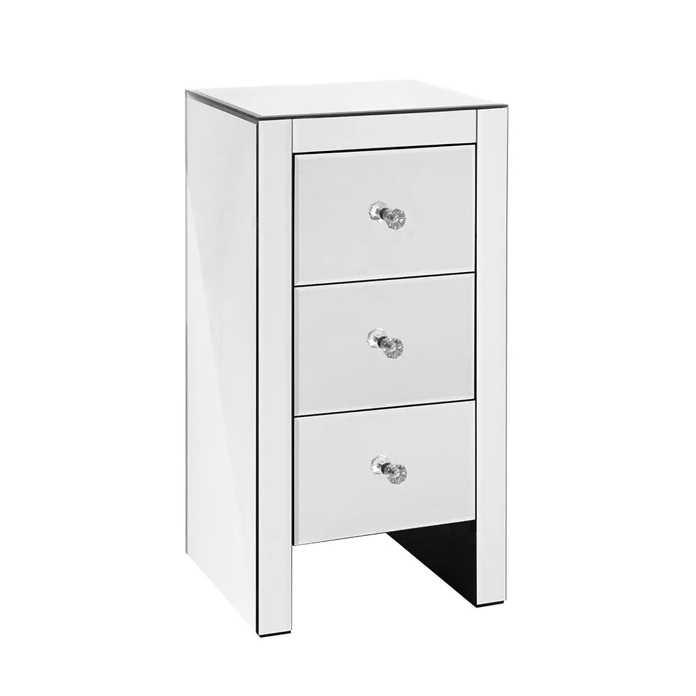 Artiss Mirrored Bedside table Drawers - Shop Luxurious57