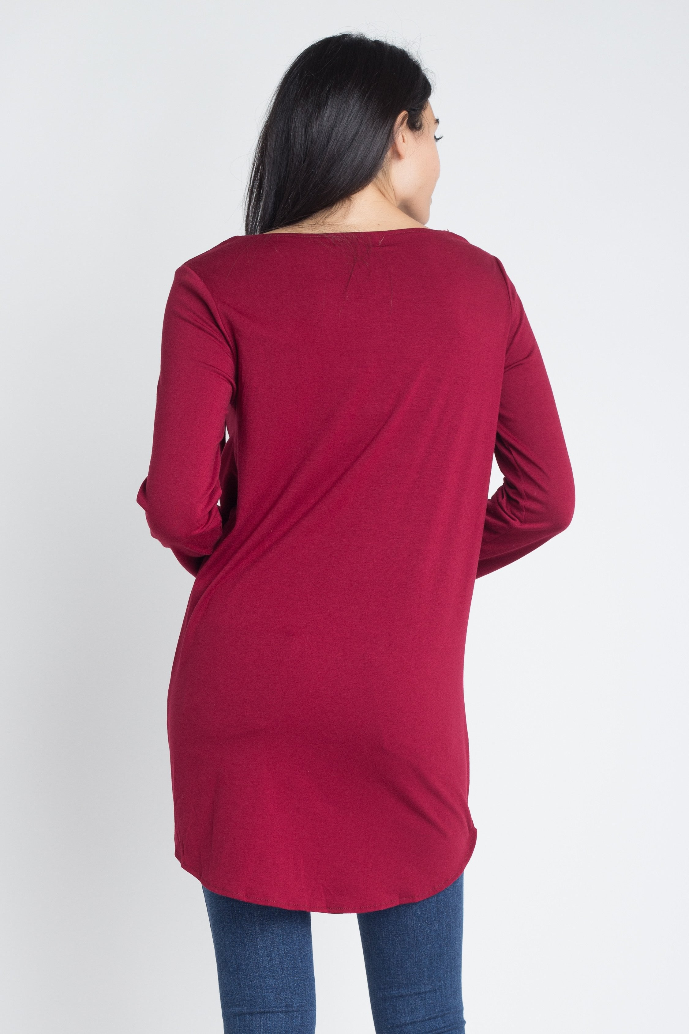 Women's Lace Up Wrap Long Sleeve Top - Shop Luxurious57