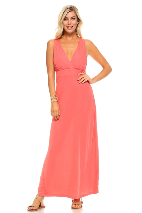 Maxi Dress with Cross Back Straps - Shop Luxurious57