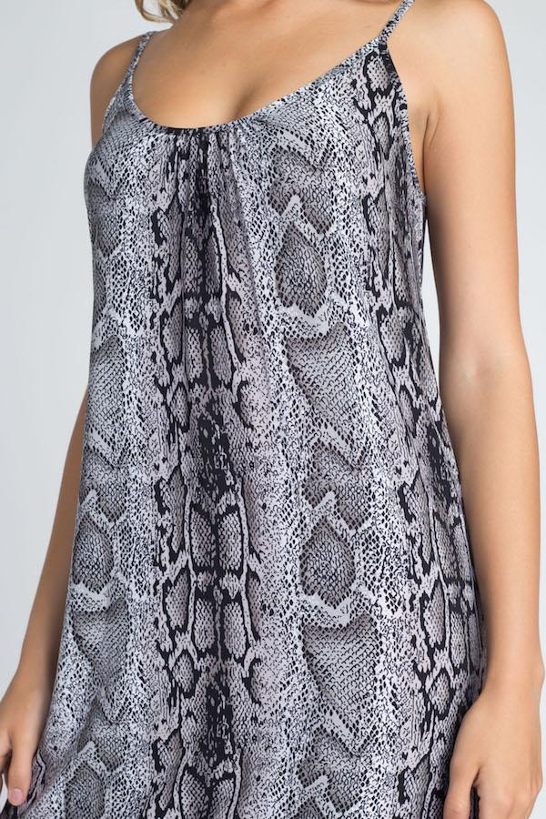Women's Snakeskin Print Maxi Tank Dress - Shop Luxurious57