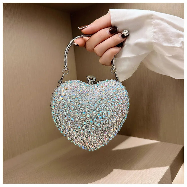 Diamond Heart Shape Purse