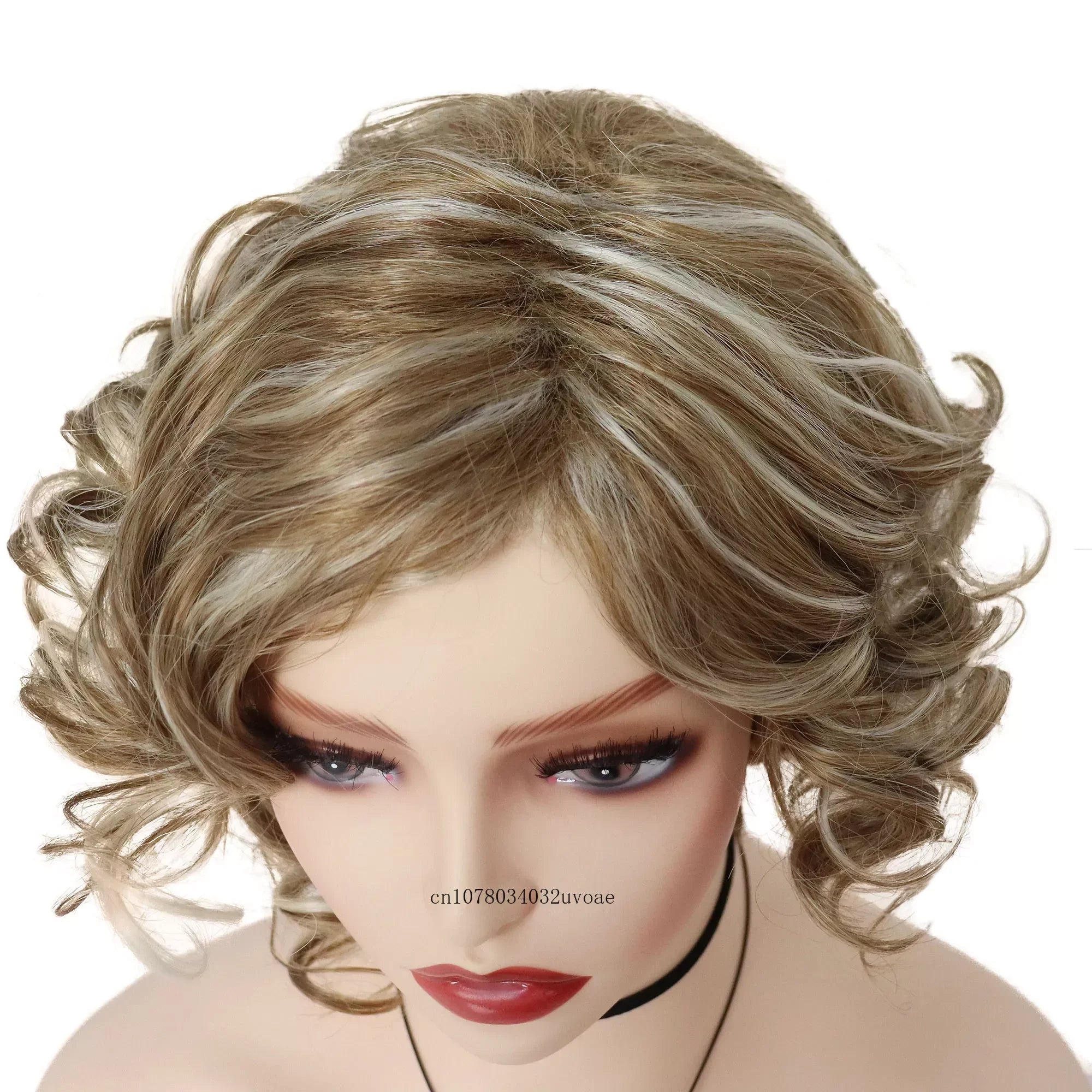 Mix Blonde Wig Short Curly Hair