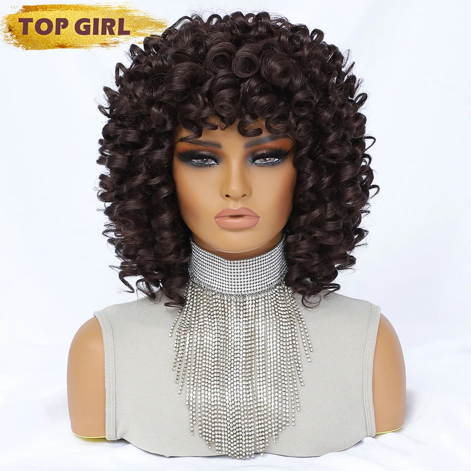14inch Short Hair Afro Kinky Curly Wig