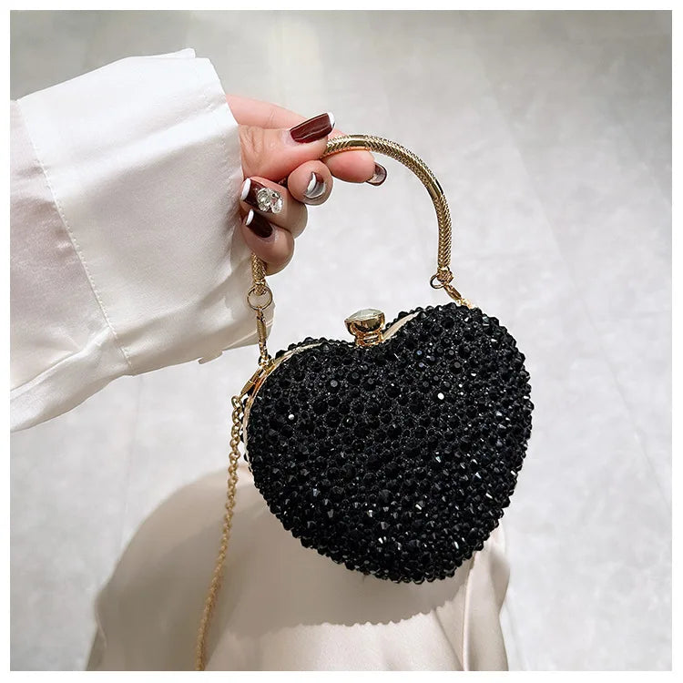 Diamond Heart Shape Purse