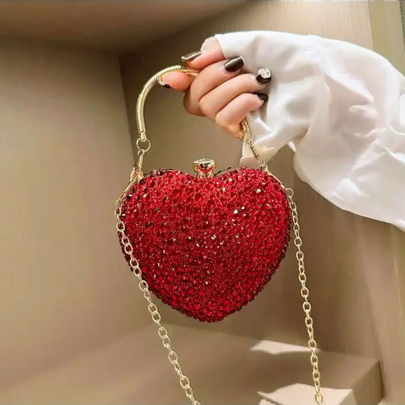 Diamond Heart Shape Purse