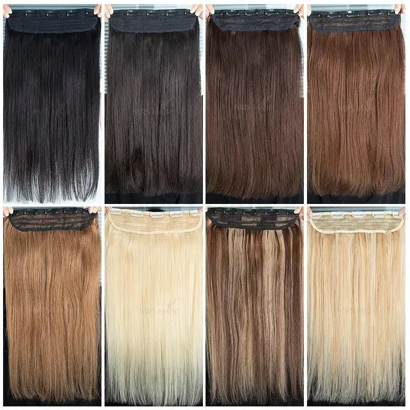 One Piece Natural Hair Extensions Straight