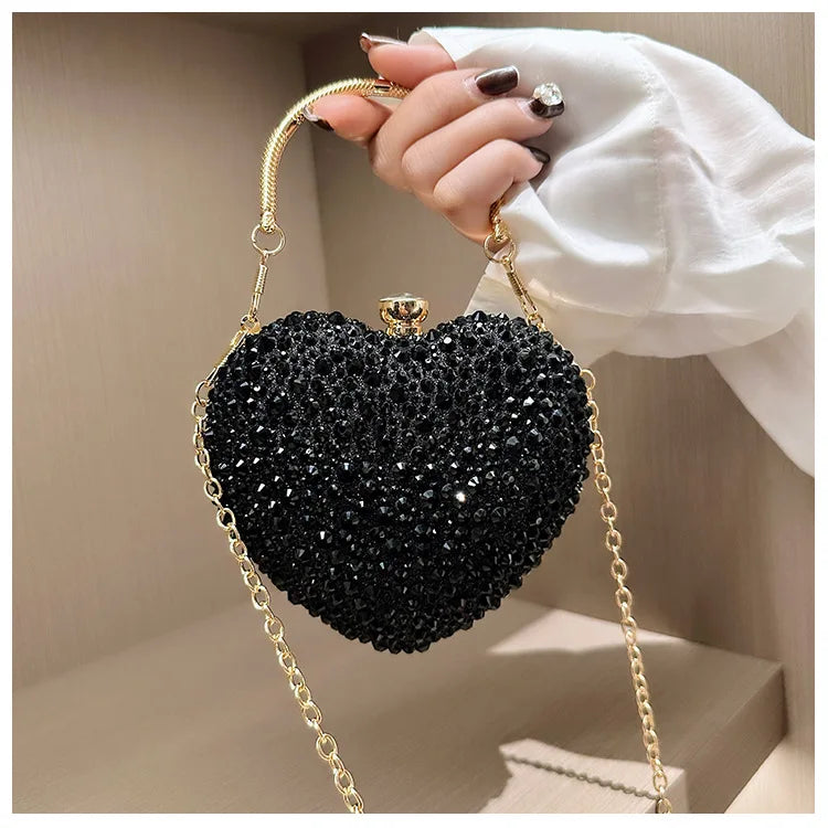 Diamond Heart Shape Purse