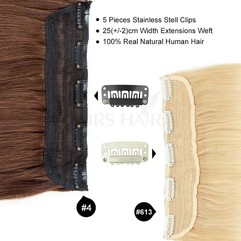 Blonde Clip In Human Hair One Piece