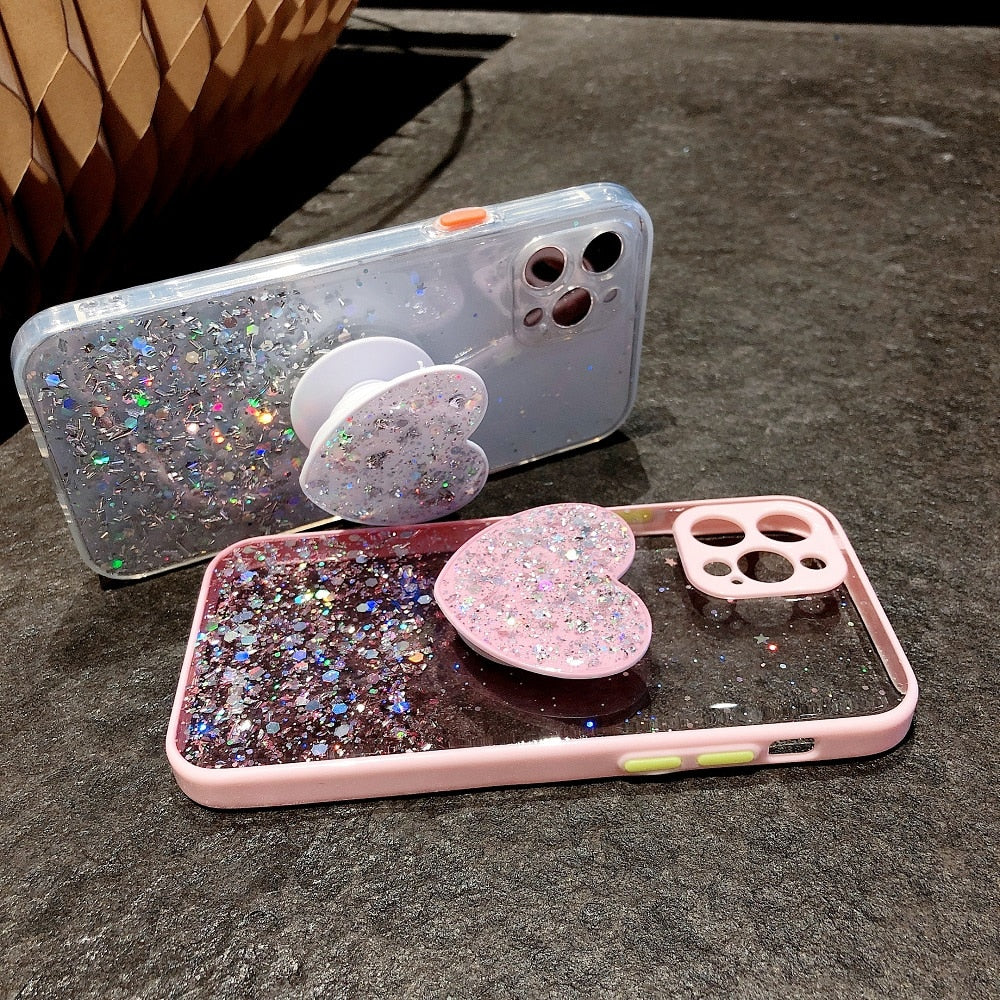Sequins Glitter Case with Love - Shop Luxurious57
