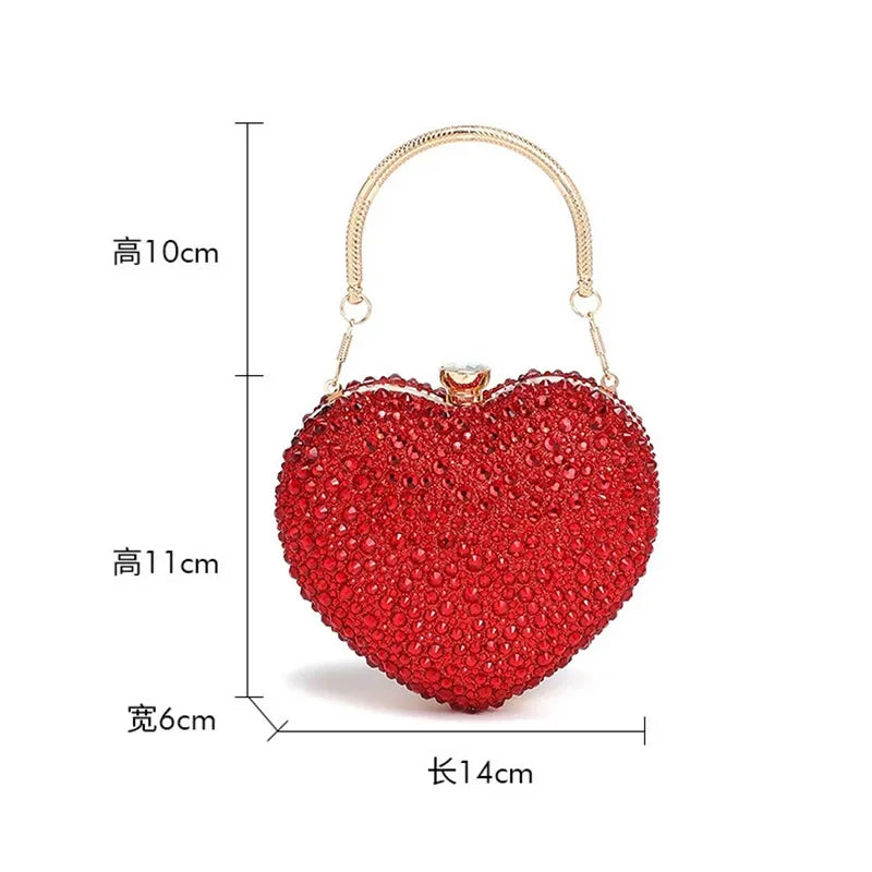 Diamond Heart Shape Purse