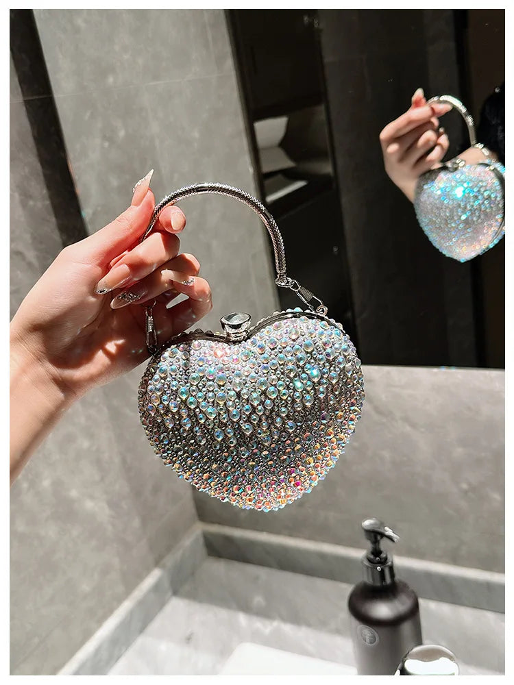 Diamond Heart Shape Purse