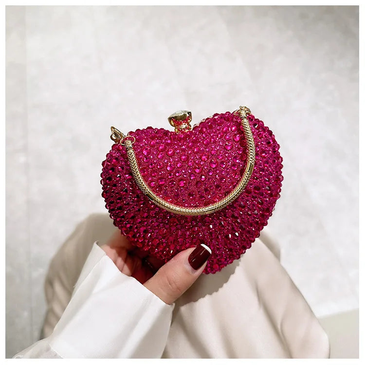 Diamond Heart Shape Purse