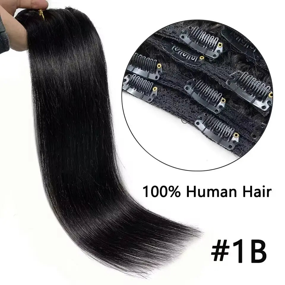 Straight Clip In Real Human Hair