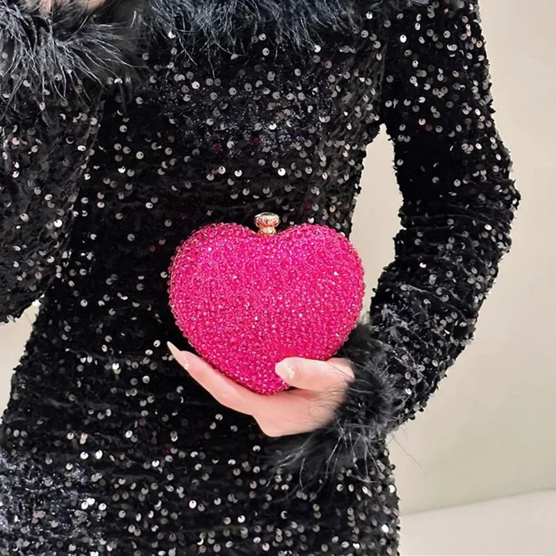 Diamond Heart Shape Purse