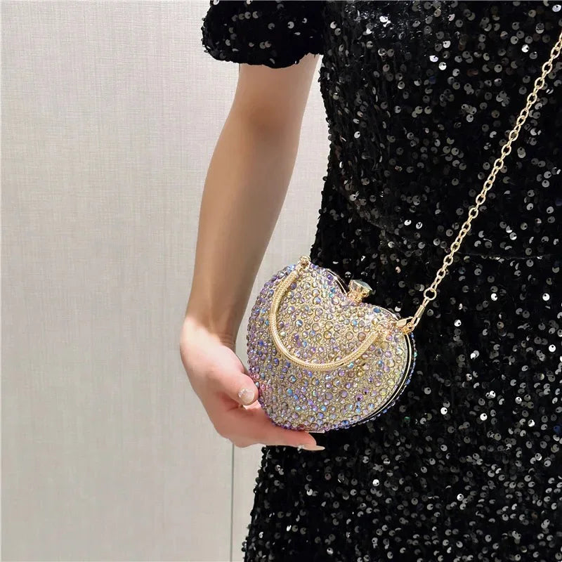 Diamond Heart Shape Purse